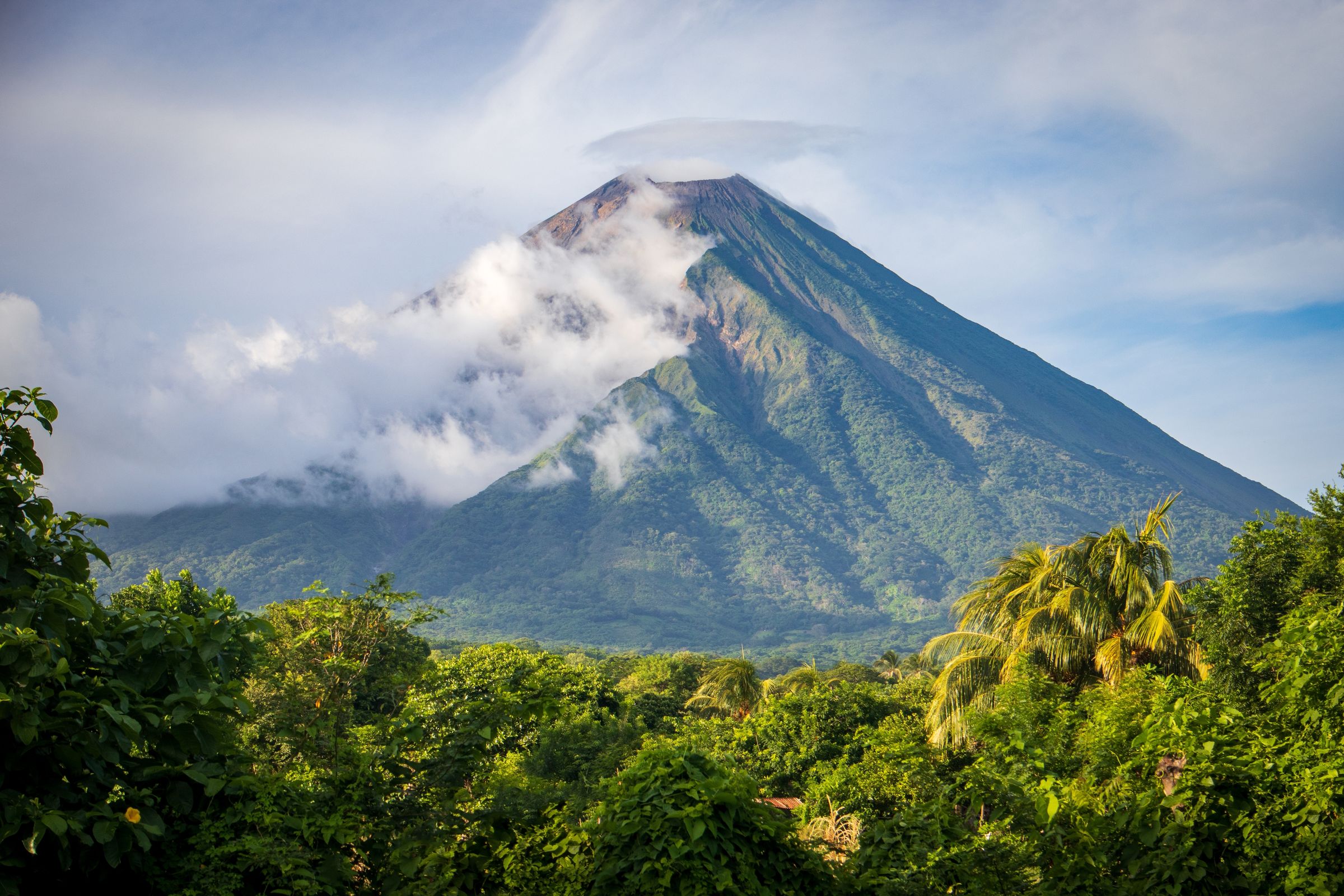 Arenal Volcano rising above the rainforest at Fortuna Retreat